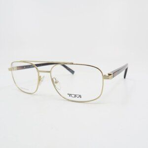 Tumi VTU017 0594 54mm Gold Stainless Steel Metal Pilot New Eyeglasses Frames.